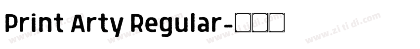 Print Arty Regular字体转换